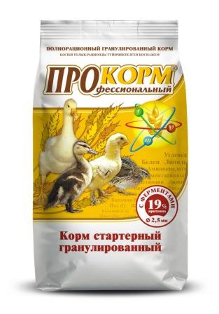 ПроКорм П 19 для молодняка птицы 24шт*0,8 кг